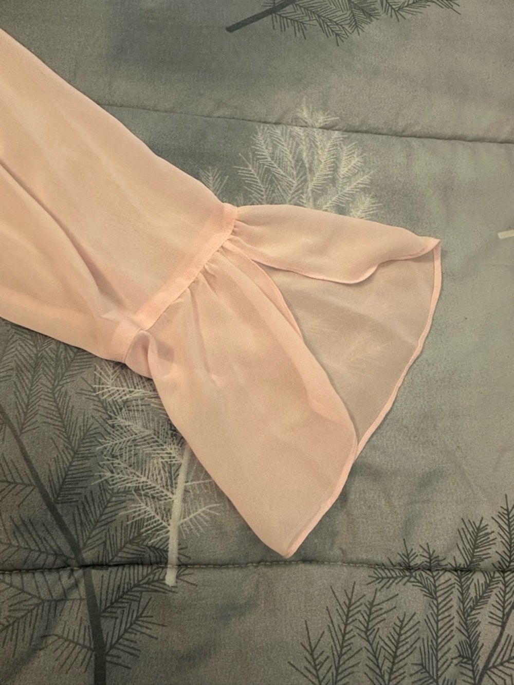 NWTS Delicates Brand Peignoir Light Pink Sheer Nightgown & Robe Set Sz L - Picture 16 of 16